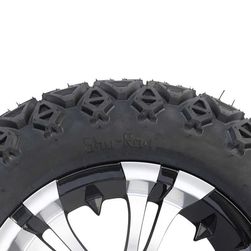 기계가공된 해설 검은 14 인치 골프 카트는 22x10-14 All Terrain 점을 움직이고 지치게 합니다