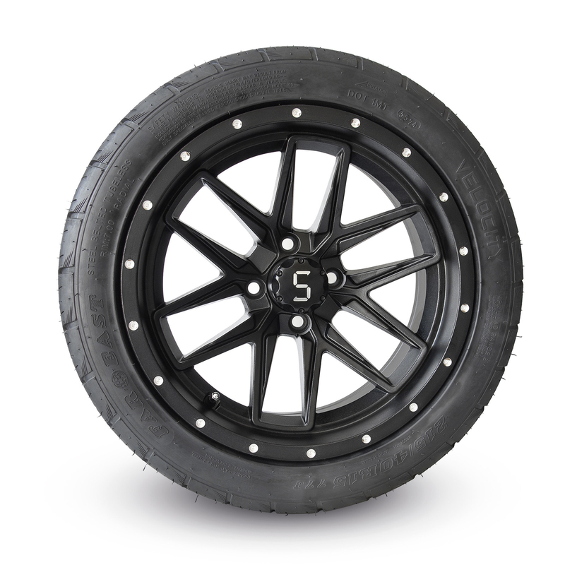 215/40R 15인치 골프 카트 매트 블랙 휠과 타이어 설치가 쉽다