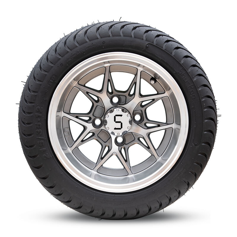 12 인치 골프 카트 바퀴와 타이어 S 센터 캡과 크롬 럭 견과류와 함께 구단 자동차에 적합한 Ezgo 야마하 골프 카트