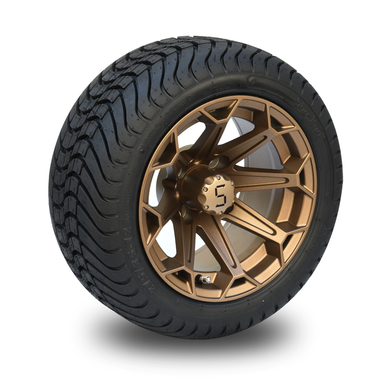 골프 카트 12 인치 브론즈 알루니늄 휠과 215/35-12 저자세 도트는 집회 4x4 볼트 패턴을 티레스