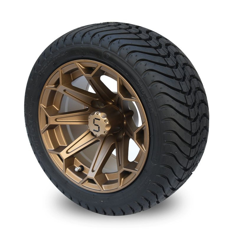 골프 카트 12 인치 브론즈 알루니늄 휠과 215/35-12 저자세 도트는 집회 4x4 볼트 패턴을 티레스