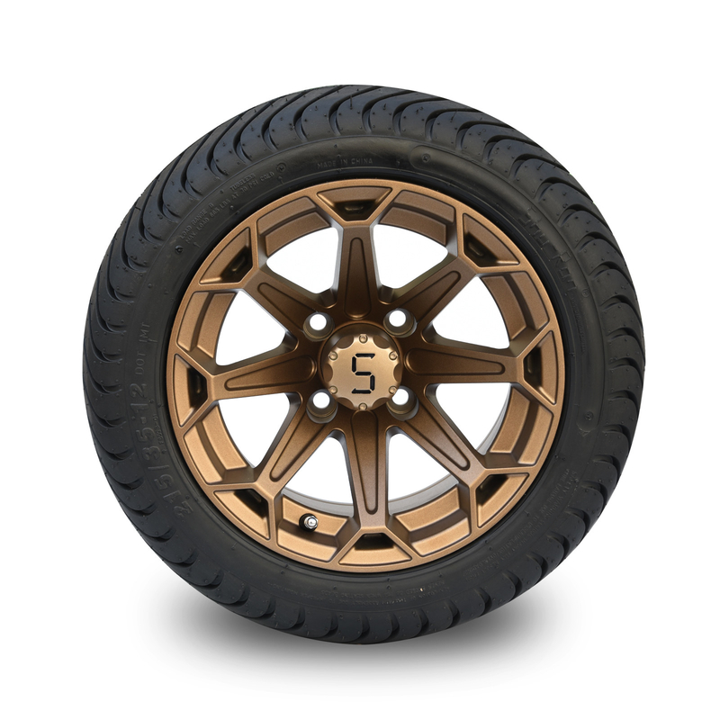 골프 카트 12 인치 브론즈 알루니늄 휠과 215/35-12 저자세 도트는 집회 4x4 볼트 패턴을 티레스