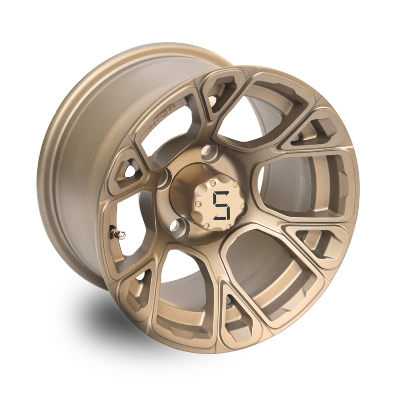 12 인치 골프 카트는 브론즈 ET -25mm 4x4 볼트 패턴 101.6 PCD를 움직입니다